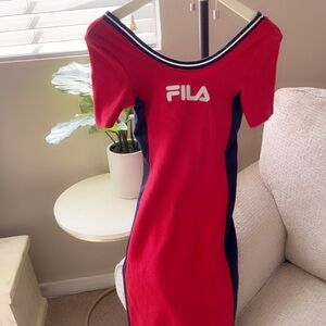 Fila Urban Outfitters Red and Navy Dress